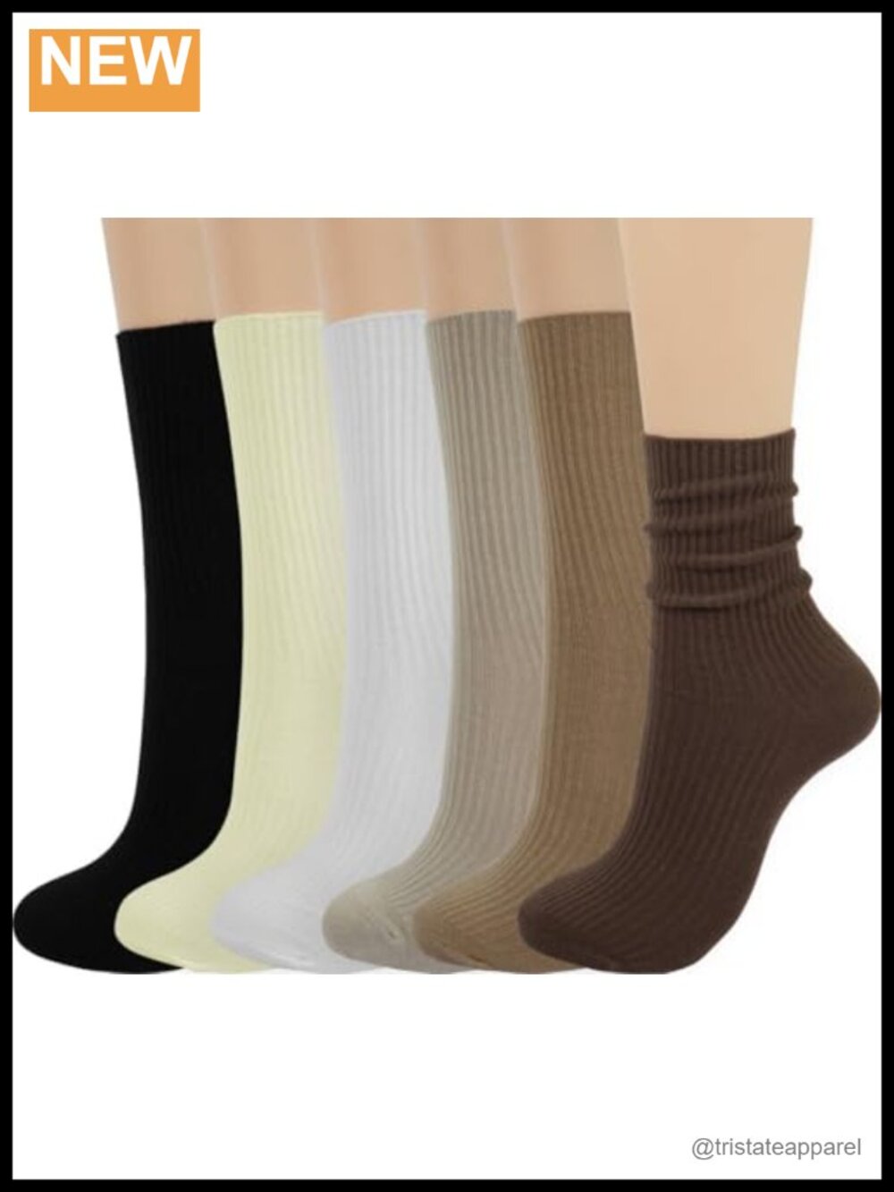 Women's Thin Solid Cotton Crew Calf Socks Above Ankle